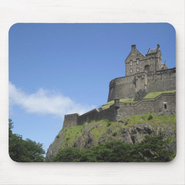 Utsikt över Edinburgh Castle, Edinburgh, Skottland Musmatta (Framsidan)