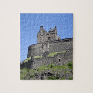 Utsikt över Edinburgh Castle, Edinburgh, Skottland Pussel