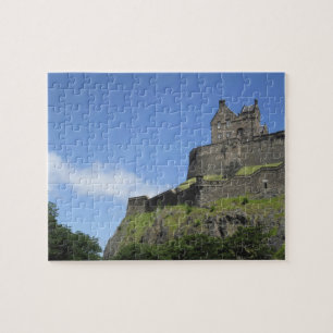 Utsikt över Edinburgh Castle, Edinburgh, Skottland Pussel