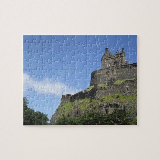 Utsikt över Edinburgh Castle, Edinburgh, Skottland Pussel (Horisontell)