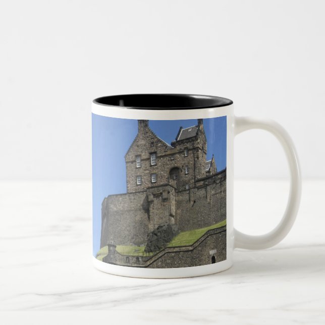 Utsikt över Edinburgh Castle, Edinburgh, Skottland Två-Tonad Mugg (Höger)