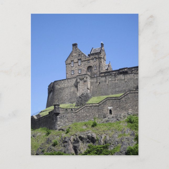 Utsikt över Edinburgh Castle, Edinburgh, Skottland Vykort (Framsida)