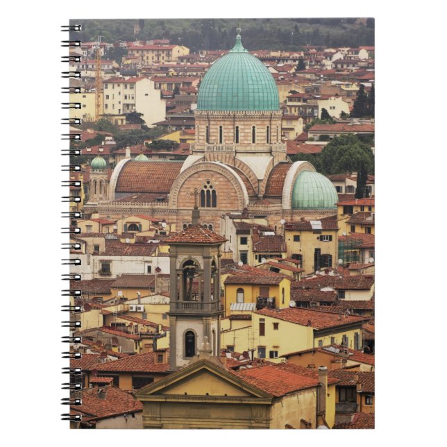 Utsikt över Florens, Italien från Piazza Anteckningsbok Med Spiral (Framsidan)