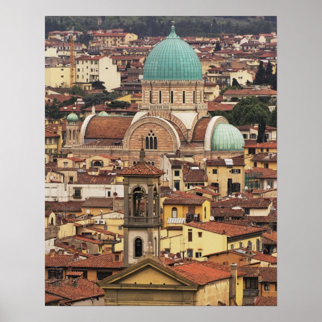 Utsikt över Florens, Italien från Piazza Poster (Framsidan)