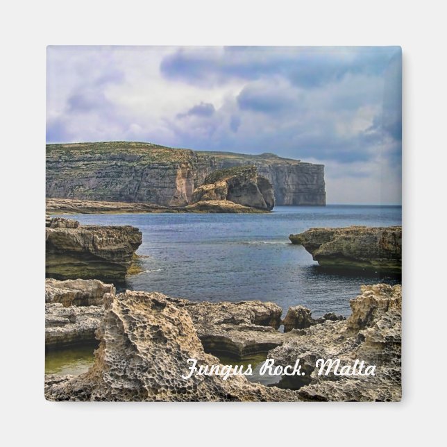 Utsikt över Fungus Rock på Malta Magnet (Framsidan)