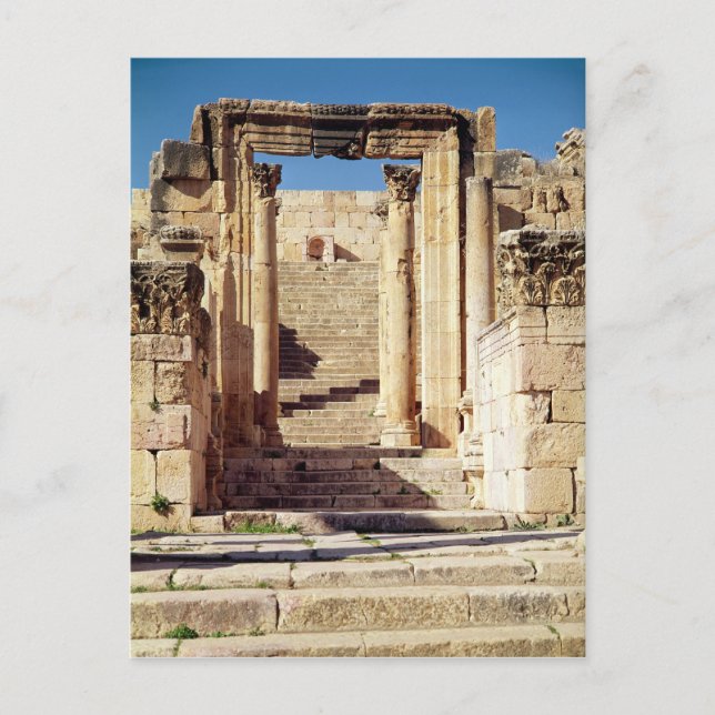 Utsikt över ingången till det kristna vykort (Framsida)