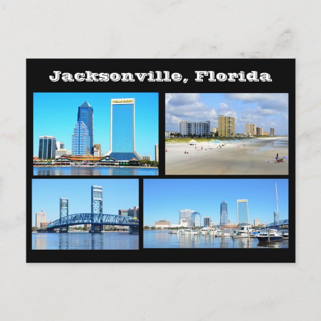 Utsikt över Jacksonville. Florida vykort (Framsida)