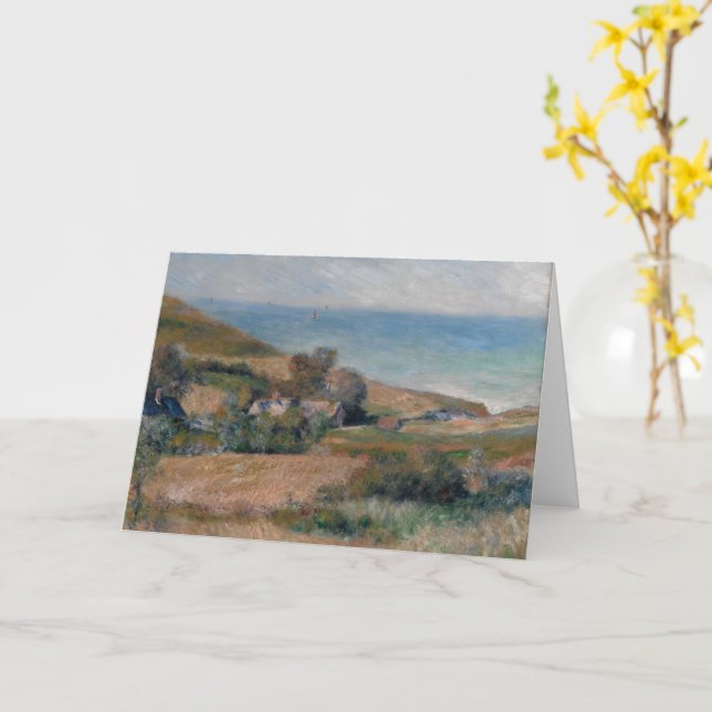 Utsikt över kusten nära Wargemont, August Renoir Kort (Gul blomma)