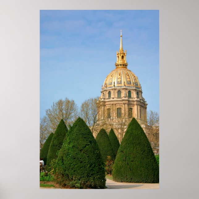 Utsikt över Les Invalides Eglise du Dome Poster (Framsidan)
