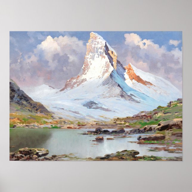 Utsikt över Matterhorn Poster (Framsidan)