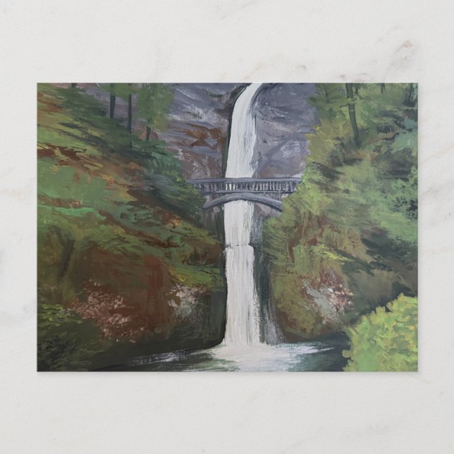 Utsikt över Multnomah Falls Vykort (Framsida)