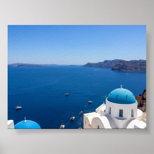 Utsikt över Oia Santorini Poster (Framsidan)