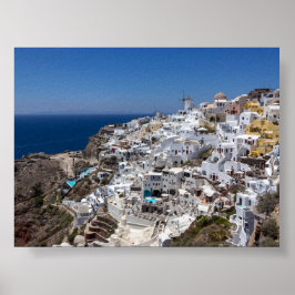 Utsikt över Oia Santorini Poster