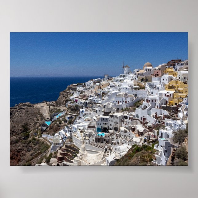 Utsikt över Oia Santorini Poster (Framsidan)