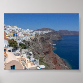 Utsikt över Oia Santorini Poster