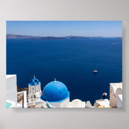 Utsikt över Oia Santorini Poster