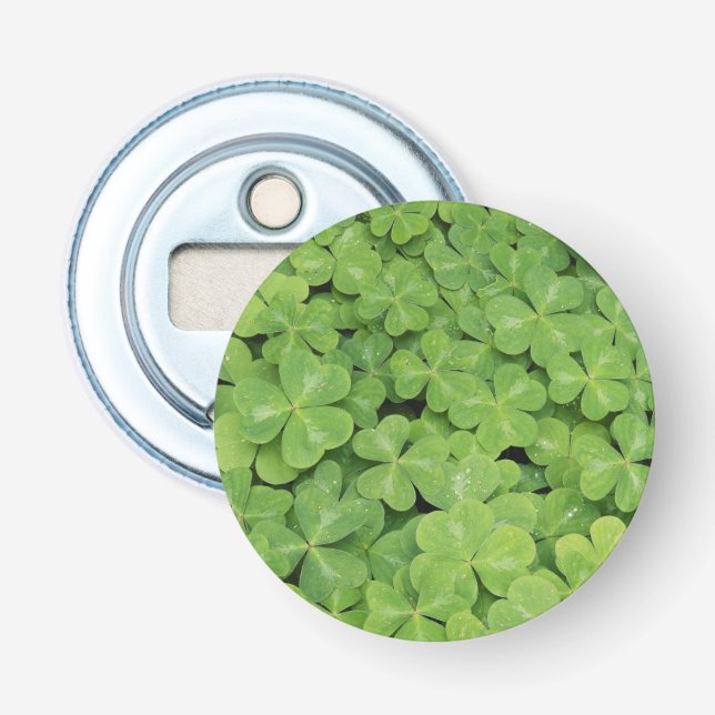 Utsikt över Oxalis Oregana skogssyra bladverk Flasköppnare (Framsidan)