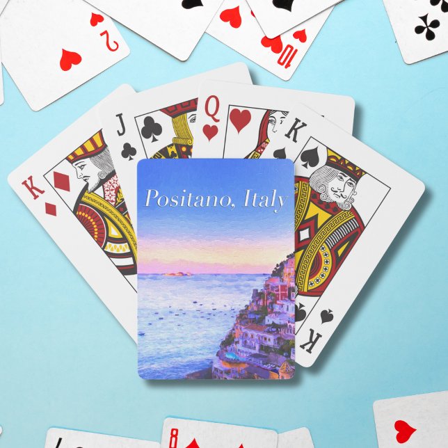 Utsikt över Positano, Italien   Casinokort (Skapare uppladdad)