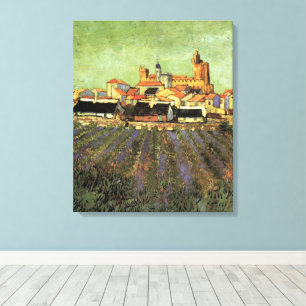 Utsikt över Saintes Maries av Vincent van Gogh Canvastryck