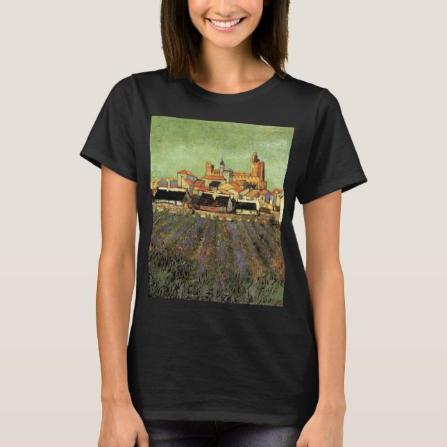 Utsikt över Saintes Maries av Vincent van Gogh T Shirt (Framsida)