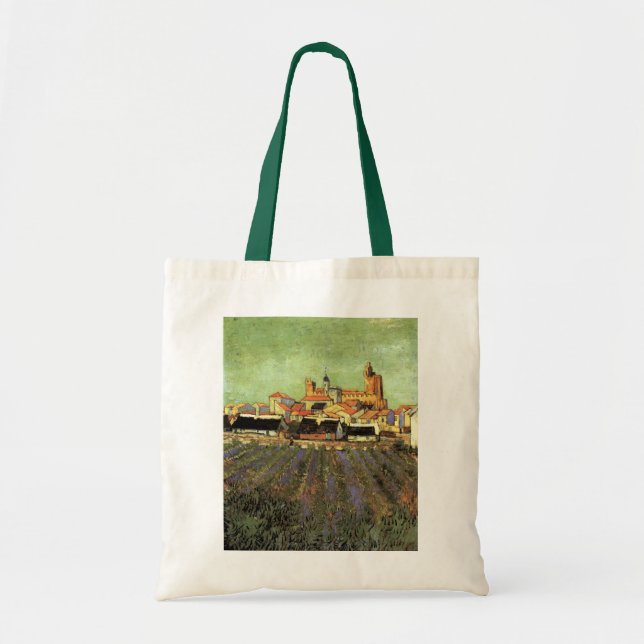 Utsikt över Saintes Maries av Vincent van Gogh Tygkasse (Framsidan)