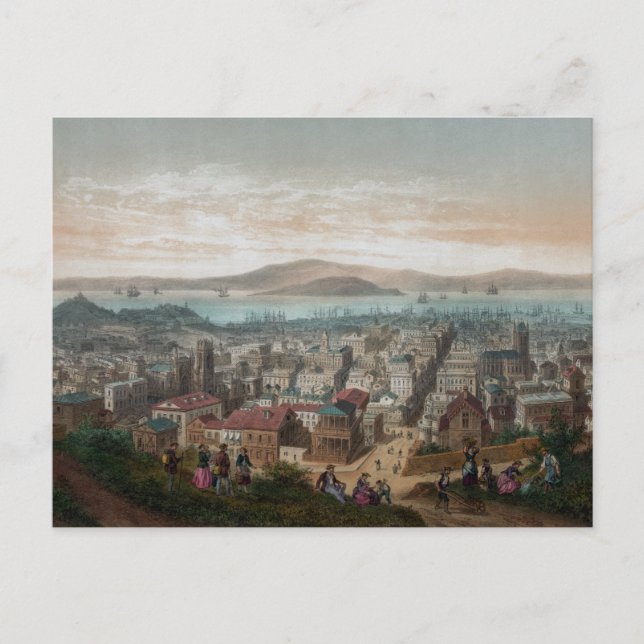 Utsikt över San Francisco (1860) Vykort (Framsida)