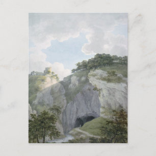 Utsikt över slott och grotta vid Castelton Vykort