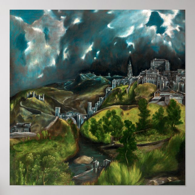 Utsikt över Toledo | El Greco | Poster (Framsidan)