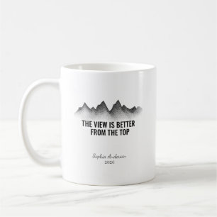 Utsikten Är Bättre Från Toppen Personlig Kaffemugg