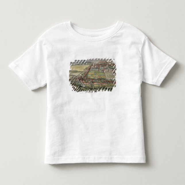 Utsikten av Nottingham från den inristade öster T Shirt (Framsida)