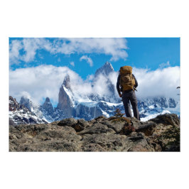Utsikten över Mount Fitzroy från utsiktsplatsen Fototryck
