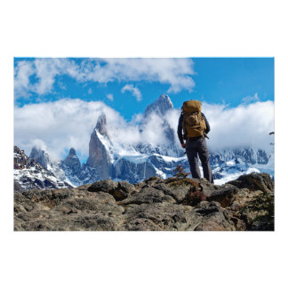 Utsikten över Mount Fitzroy från utsiktsplatsen Fototryck