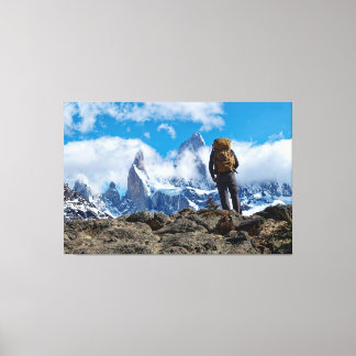 Utsikten över Mount Fitzroy från utsiktspunkten Canvastryck