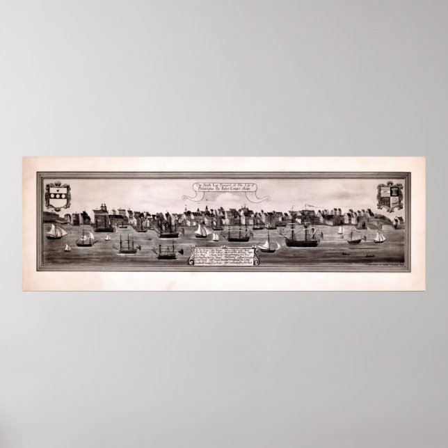 Utsikterna för staden Philadelphia i södra Öster Poster (Framsidan)