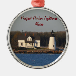 UtsikthamnFyr Maine Julgransprydnad Metall
