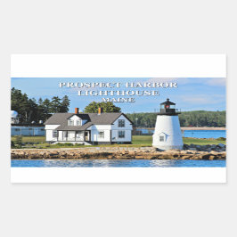 Utsikthamnfyr, Maine Rektangulärt Klistermärke