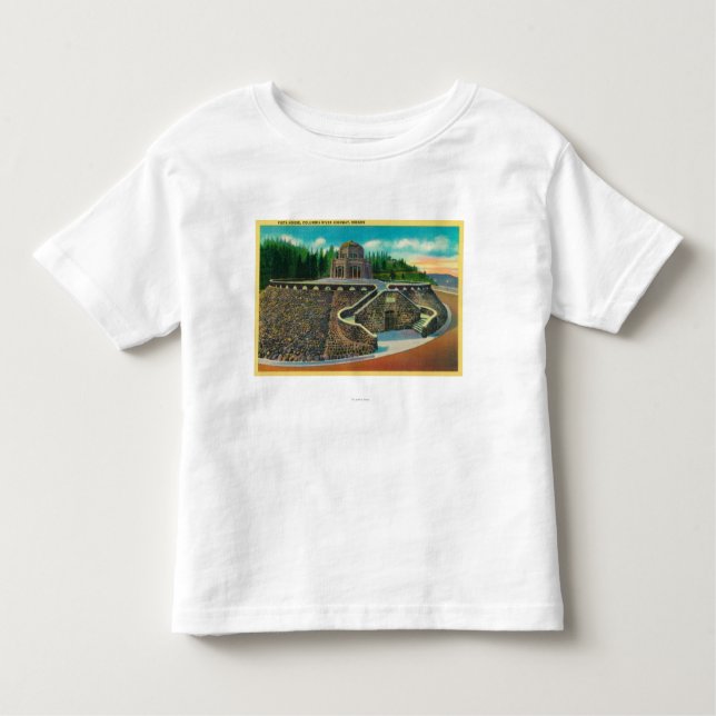 Utsikthus på Columbia River, Oregon T Shirt (Framsida)