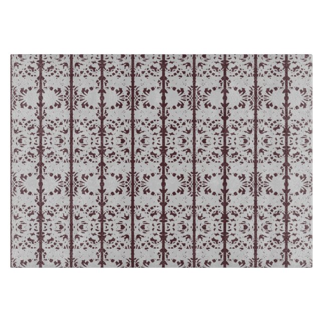 Utskärmönsterdesign i tranbärs-maroon färger (Framsidan)