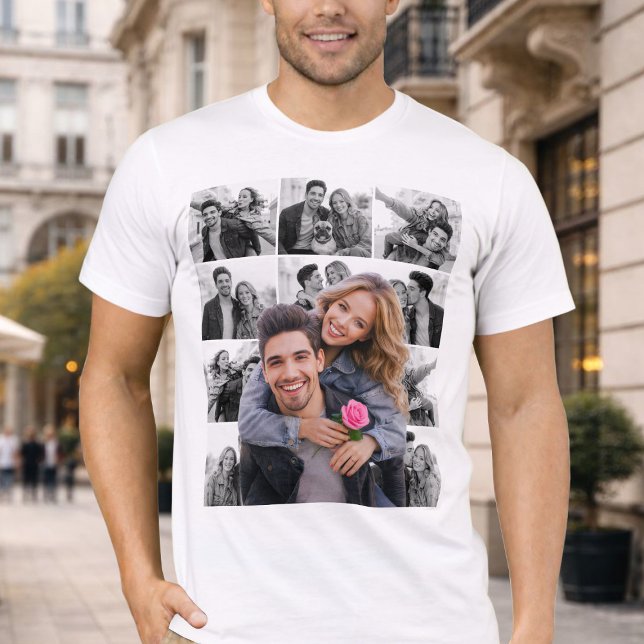 Utskärt fotokollage för par t shirt (Skapare uppladdad)