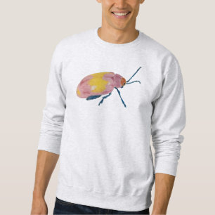 utskjutande crewneck lång ärmad tröja