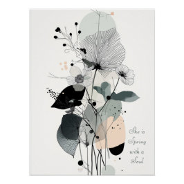 Utskrift 1 av minsta Blommigt Perfect Poster