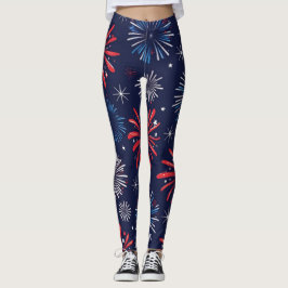 Utskrift 4:e juli leggings