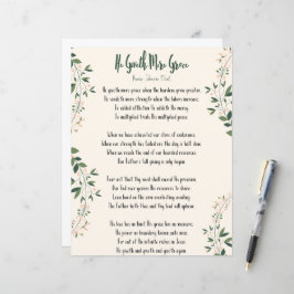 Utskrift - Annie Johnson Flint 'Han giver mer nåd'