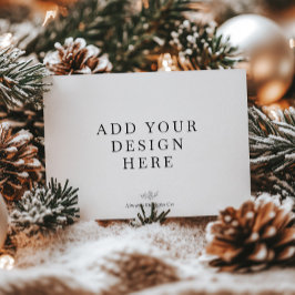 Utskrift av 5 x 7-tums liggande Helgdag Julkort