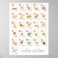 Utskrift av ABC Animal Nursery