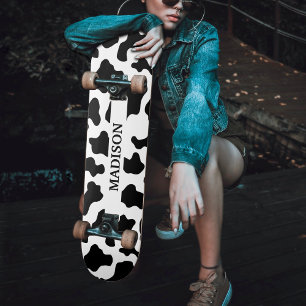 Utskrift av aducerade konturutskrifter, svart och  mini skateboard bräda 18,5 cm