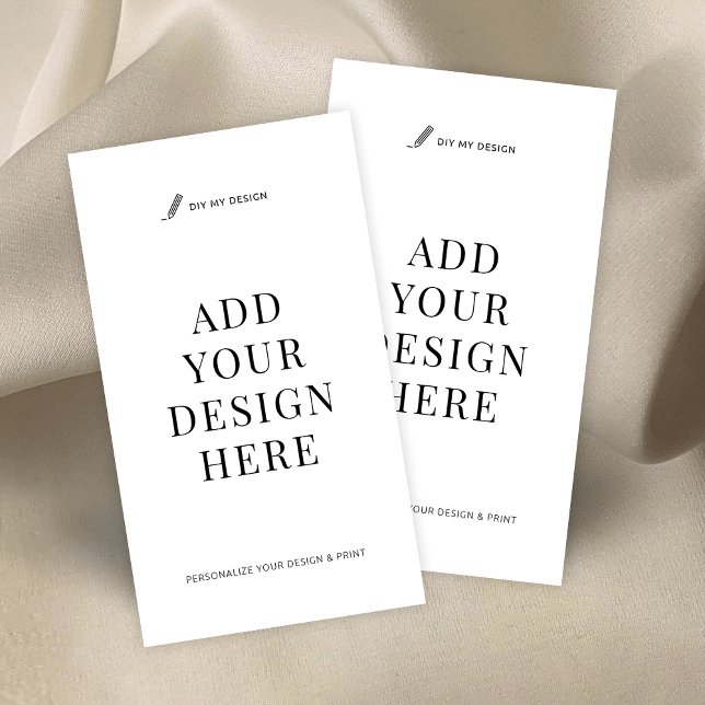 Utskrift av Affärskort i lodrät Ladda upp designen Visitkort (Upload your artwork and print your custom vertical business cards)