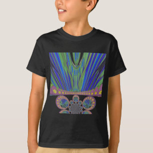 Utskrift av afrikansk blå Lila dekorativ teckning T Shirt