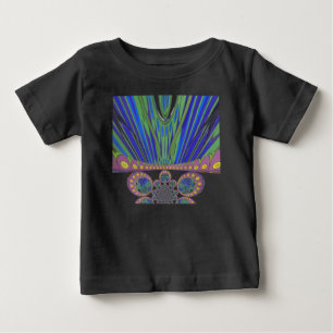 Utskrift av afrikansk blå Lila dekorativ teckning T-shirt