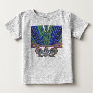 Utskrift av afrikansk blå Lila dekorativ teckning T Shirt